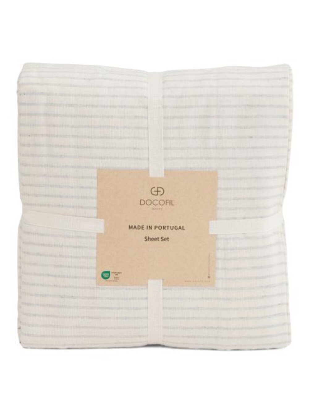 DOCOFIL Made In Portugal Striped Recycled Yarn Sheet Set